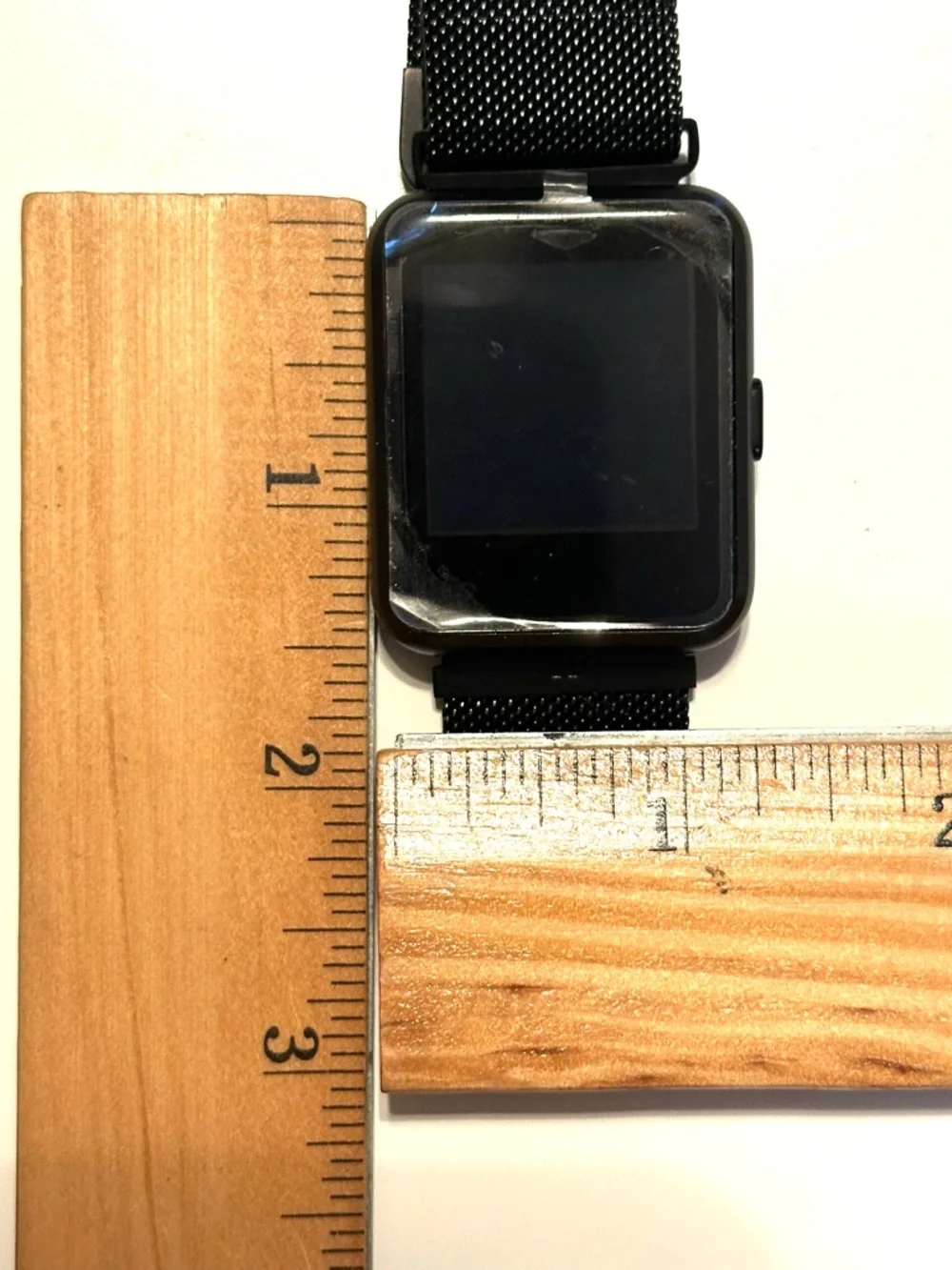 Black Smart Fitness Watch Metal Mesh Magnetic Band Emerge S3 Android & IPhone